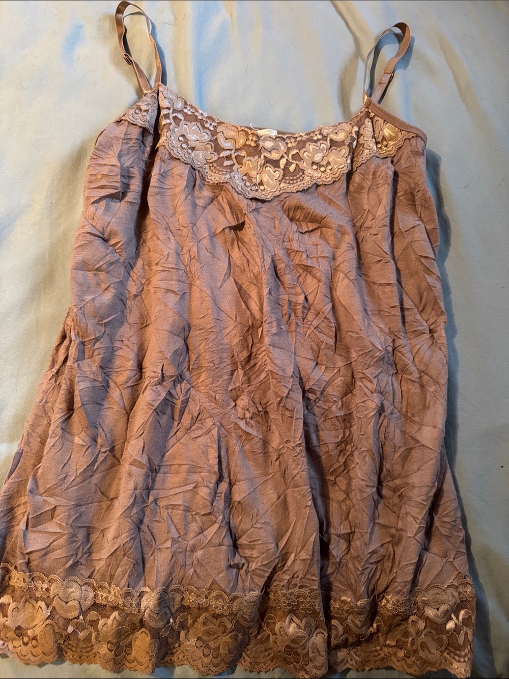 Dress Barn Dusty Mauve Lace-Trim Camisole